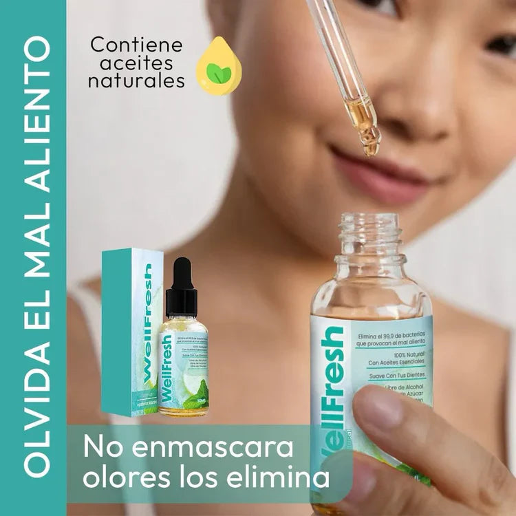 ¡Nuevo! WellFresh - Gotas Eliminadoras del Mal Aliento ✨ (¡Paga 1 y Lleva 2!)