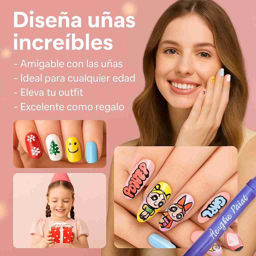 ¡Nuevo! NailArt Pen™ - Marcadores Decorativos de Uñas 3 en 1 ✨