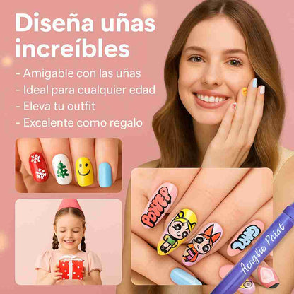 ¡Nuevo! NailArt Pen™ - Marcadores Decorativos de Uñas 3 en 1 ✨