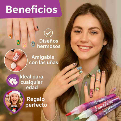 ¡Nuevo! NailArt Pen™ - Marcadores Decorativos de Uñas 3 en 1 ✨