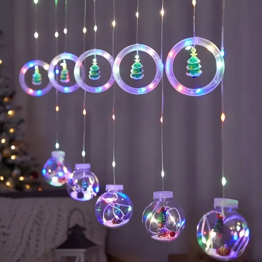 LUCES NAVIDEÑAS CORTINA BOLA ARO 3 MTRS