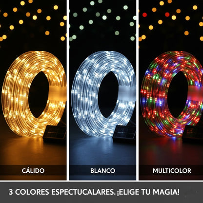 Luces Pro Panel Solar Navidad Manguera