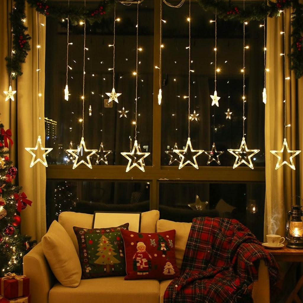 CASCADA ESTRELLA 3 METROS LUCES NAVIDAD