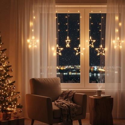 CASCADA ESTRELLA 3 METROS LUCES NAVIDAD