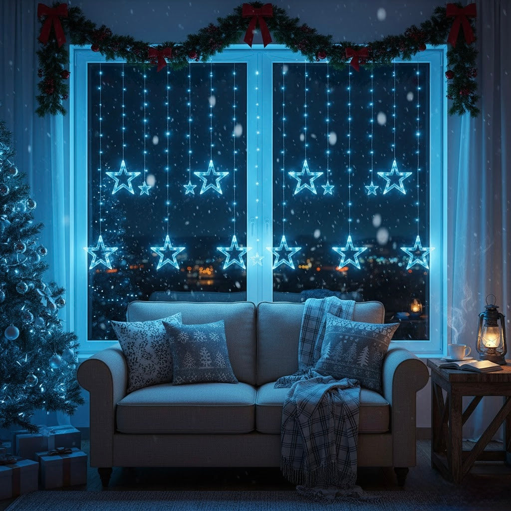 CASCADA ESTRELLA 3 METROS LUCES NAVIDAD