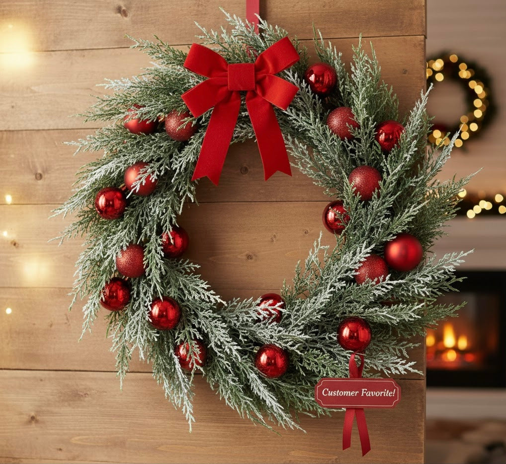 CORONA NAVIDEÑA CON BOLAS