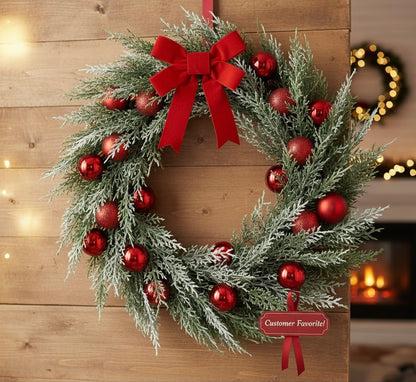 CORONA NAVIDEÑA CON BOLAS