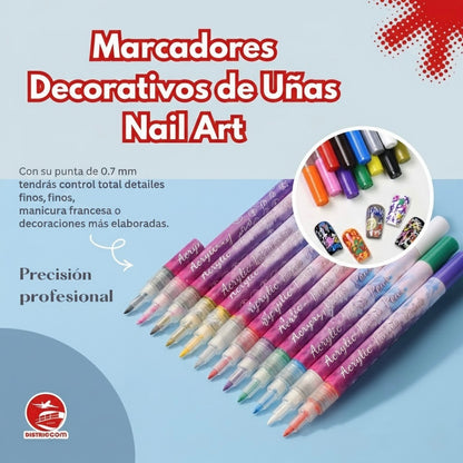 ¡Nuevo! NailArt Pen™ - Marcadores Decorativos de Uñas 3 en 1 ✨