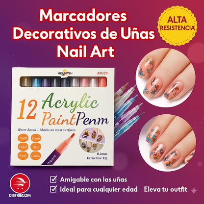 ¡Nuevo! NailArt Pen™ - Marcadores Decorativos de Uñas 3 en 1 ✨