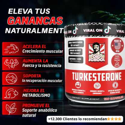 Turkesterone® + Tongkat Ali - Fórmula Old School para Fuerza y Vitalidad Real 💥